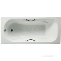 Чугунная ванна Roca Malibu 160х75 с отверстиями для ручек 2310G000R