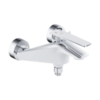 Смеситель для ванны Rose R1302F белый/хром