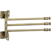 Держатель для полотенец поворотный (3-ой) Savol S-006403 бронза