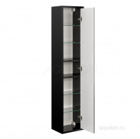 Шкаф-колонна Aquaton Римини черный глянец 1A234703RN950 NEW