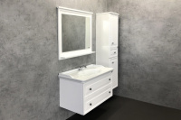 Тумба с раковиной Comforty Феррара 100 белый глянец