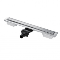 Желоб BERGES водосток C1 Norma 700, матовый хром, S-сифон D50 H60 боковой