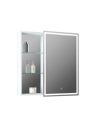 Зеркало-шкаф Континент Aperio LED 800х800 правый с розеткой