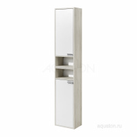 Шкаф-колонна Aquaton Флай 1-створчатый белый, дуб крафт левый 1A237903FAX1L