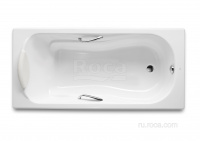 Чугунная ванна Roca Haiti 160x80 с отверстиями для ручек 2330G000R