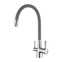 Смеситель для кухни с подключением к фильтру с питьевой водой Lemark Comfort LM3075C-Gray