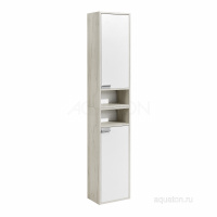 Шкаф-колонна Aquaton Флай 1-створчатый белый, дуб крафт правый 1A237903FAX1R