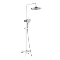 Душевая система с термостатом Rose R3996F белый/хром