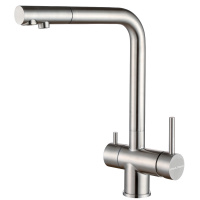 Смеситель для кухни Paulmark Skalen Sk213020-SS нержавеющая сталь