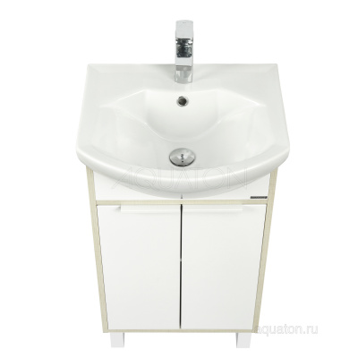 Тумба под раковину Aquaton Рико 50 белый, ясень фабрик 1A212401RIB90