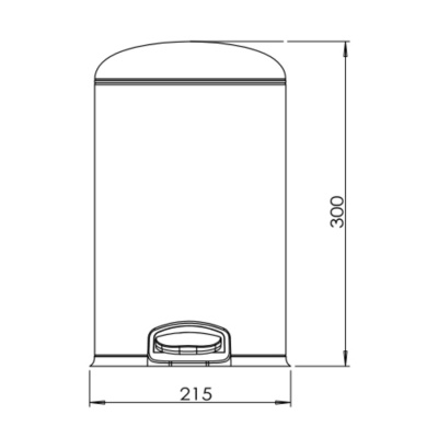 Ведро с микролифтом 5 л JAVA S-885-5R малиновый