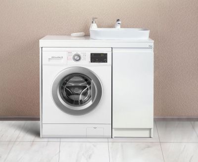 Тумба с раковиной Alavann Soft 100 столешница шпон левая