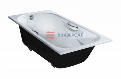 Чугунная ванна Универсал Сибирячка 150x75 с отверстиями под ручки