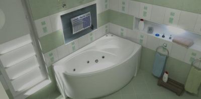 Акриловая ванна Bas Флорида 160x100 R с г/м оборудованием FLAT