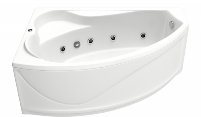 Акриловая ванна Bas Николь 170x110 L с г/м оборудованием FLAT