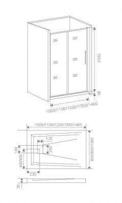 Душевая дверь GOOD DOOR IDEA WTW-120-C-B