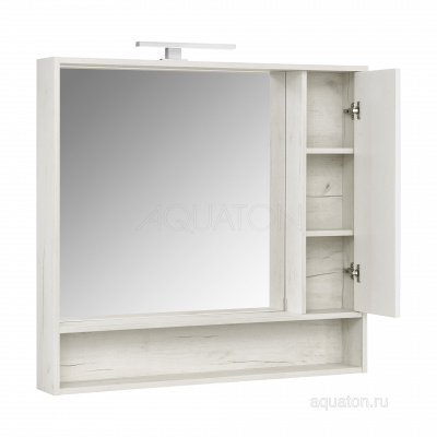 Зеркальный шкаф Aquaton Флай 100 белый, дуб крафт 1A237802FAX10
