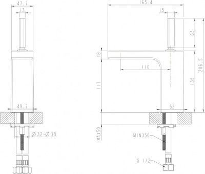 Смеситель для раковины Bravat SPRING F179113C