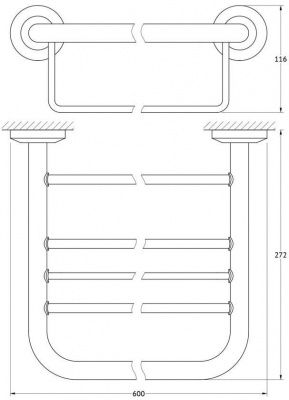 Полка FBS Standard STA 042 для полотенец 60 см