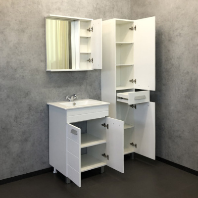 Тумба с раковиной Comforty Модена М 60 белая матовая