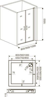 Душевая дверь GOOD DOOR FANTASY SD-100-C-CH