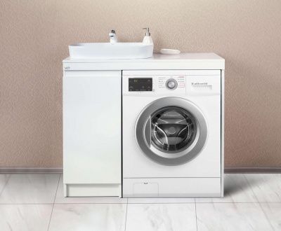 Тумба с раковиной Alavann Soft 100 столешница камень правая