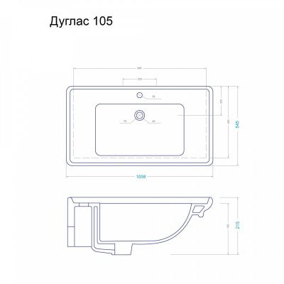 Тумба с раковиной Alavann Berta 105