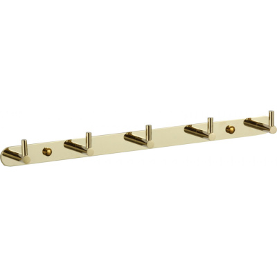 Планка с крючками (5 крючков) Savol S-007215B золото