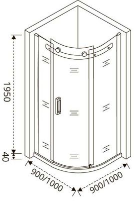 Душевой уголок GOOD DOOR GALAXY R-90-C-B