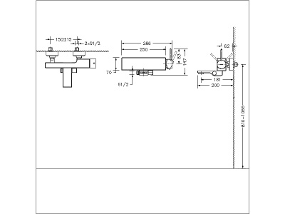 Смеситель Bravat ARC F66061K-01A-ENG для ванны и душа