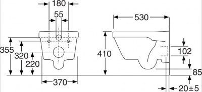 Унитаз подвесной Gustavsberg Hygienic Flush WWC 5G84HR01 безободковый