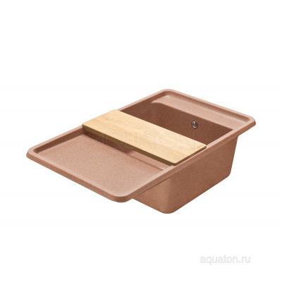 Мойка для кухни из литого мрамора Aquaton Беллис 87 терракотовый