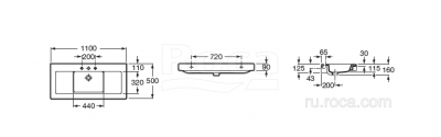 Раковина Roca Stratum 327631000 (110 см)