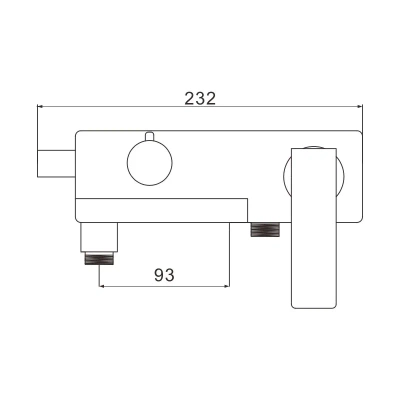 Смеситель для ванны Rose R1402F белый/хром