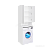 Шкафчик Aquaton Лондри белый, для стиральной машины 1A260503LH010