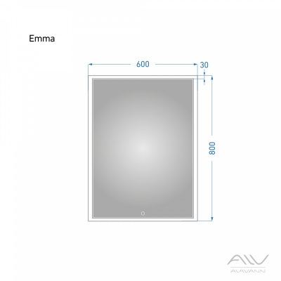 Зеркало с подсветкой Alavann Emma 60