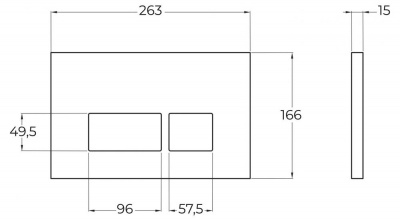 Кнопка смыва BelBagno BB040CR.MAT матовый хром