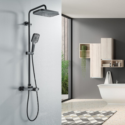 Душевая система с термостатом Rose R1896H-6 черный
