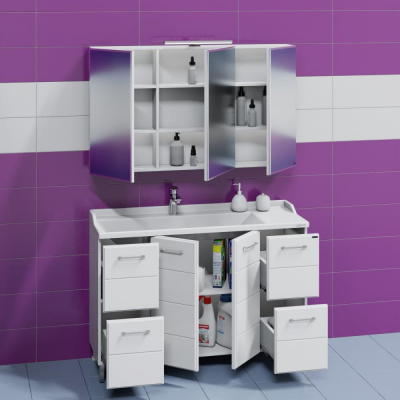 Тумба с раковиной СаНта Омега 120 напольная