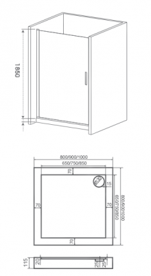 Душевая дверь GOOD DOOR MOKKA DR-100-C-WE