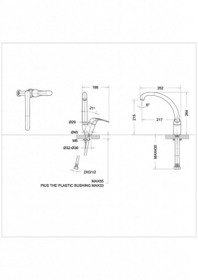 Смеситель для кухни Bravat FIT F7135188CP-1-RUS