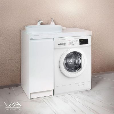 Тумба с раковиной Alavann Soft 100 столешница шпон правая