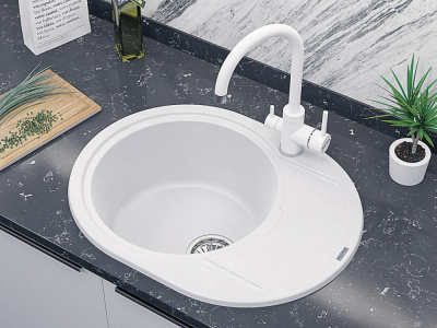 Смеситель для кухни Paulmark Essen Es213211-331 белый