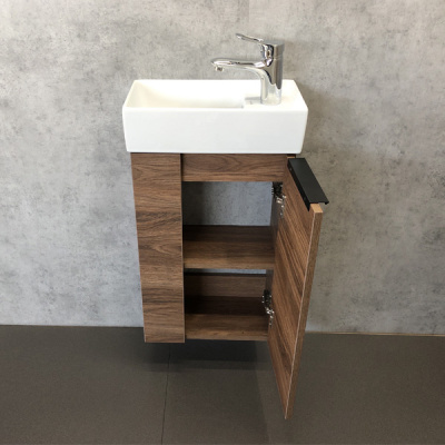 Тумба с раковиной Comforty Асти 40 дуб темно коричневый