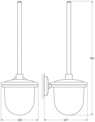 Ерш с крышкой FBS Standard STA 057