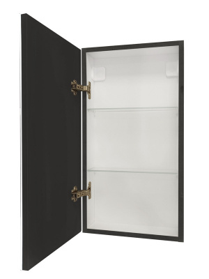 Зеркало-шкаф Континент Mirror Box Black Led 350х650 левый