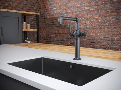 Смеситель для кухни Paulmark Loft Lo226006-401 антрацит