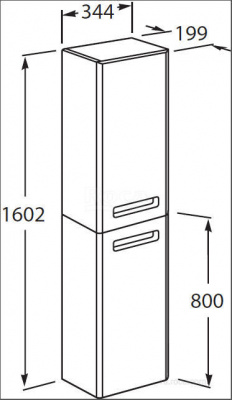 Шкаф - колонна Roca The Gap L цвет белая матовая ZRU9302739