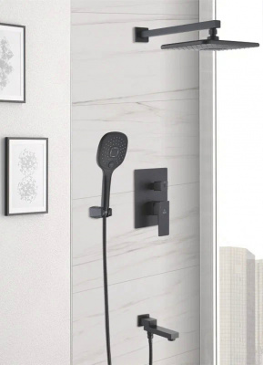 Душевая система встраиваемая Rose R2835H черный