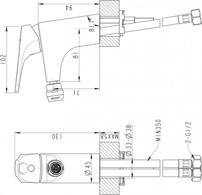 Смеситель для биде Bravat DROP-D F348162C